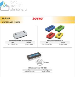 Foto Joyko White Board Eraser WE-3 Penghapus Papan Tulis merek Joyko
