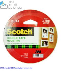 Katalog 3M Scotch harga murah & terjangkau, Image ATK Sekolah SIPLAH 3M Scotch 110-3B Mounting Tape 12mm x 3m harga normal 29000 di Distributor ATK Bina Mandiri Stationery