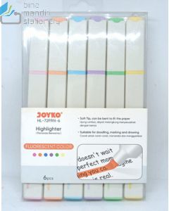 Foto Texliner Stabilo Pewarna/Penanda Tulisan Joyko Highlighter HL-72FRN-6 merek Joyko