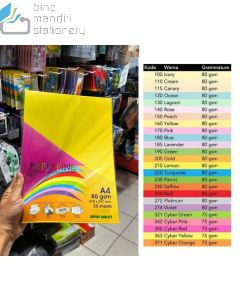 Gambar PaperFine Color A4 80 gr 25 sheet IT 210 Lemon Kertas Fotocopy Print HVS Warna merek Paperfine