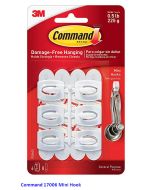Contoh Alat Perlengkapan Kantor merk 3M Command , Gambar Produk Command 17006 Mini Hooks harga 30000 di Toko Peralatan Sekolah Murah