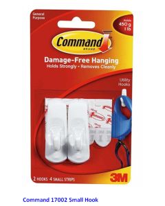 Jual alat-alat kantor merk 3M Command harga murah & terjangkau, ATK Sekolah Command 17002 Small Utility Hooks harga normal 29000 di Toko Alat Tulis Grosir Bina Mandiri Stationery
