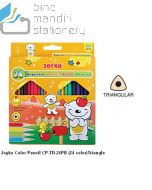 Joyko Color Pencil CP-TR-24PB (24 color) Triangle Pensil Gambar 24 Warna